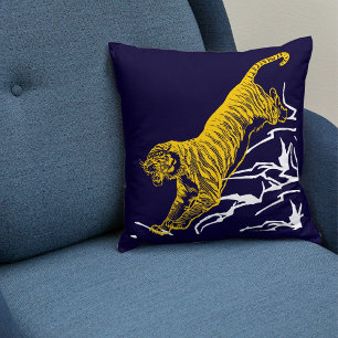 Personalise Tiger Print Safari Wildlife Cat Design Cushion