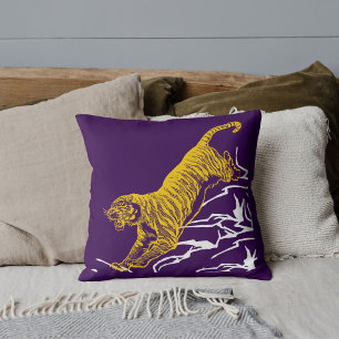 Personalise Tiger Print Safari Wildlife Cat Design Cushion