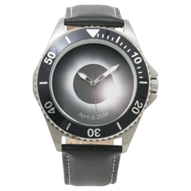 Personalise Total Solar Eclipse 2024 gift Watch (Front)