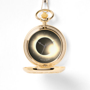 Personalise Total Solar Eclipse 2024 pocket Watch