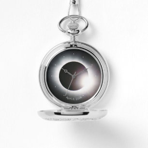Personalise Total Solar Eclipse 2024 pocket  Watch