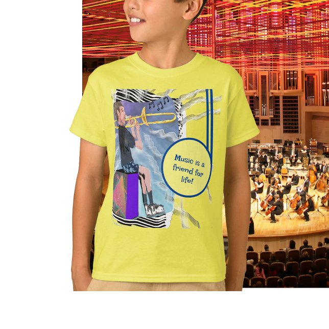 Personalise Trombone Music Is A Friend For Life! T-Shirt (Creator Uploaded)