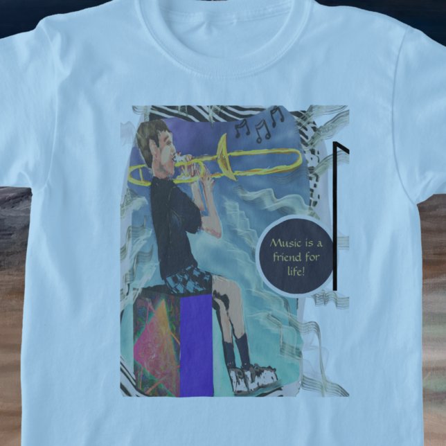 Personalise Trombone Music Is A Friend For Life!  T-Shirt (Creator Uploaded)