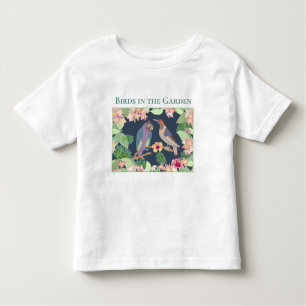 Personalise Tropical Flowers Birds in the Garden Toddler T-Shirt