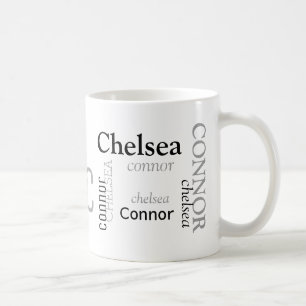 Personalise Typography Signature Designs Coffee Mug