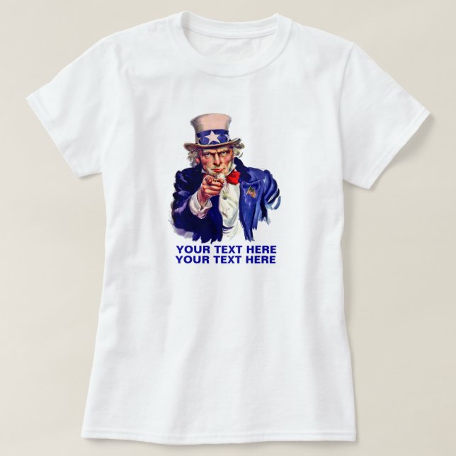Personalise Uncle Sam T-Shirt (Design Front)
