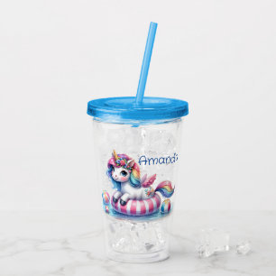 Personalise Unicorn  Acrylic Tumbler