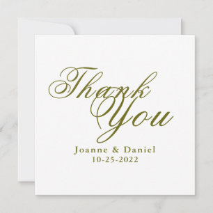 Personalise Unique Blank Wedding Thank You Card