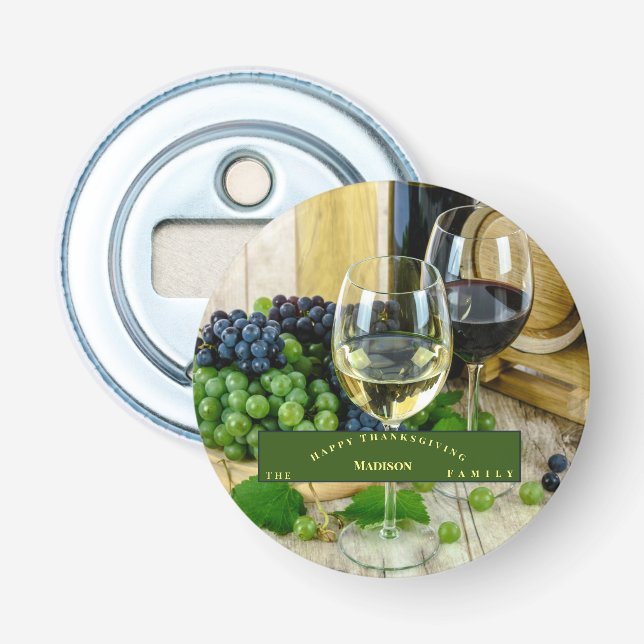 Personalise Unique Thanksgiving Bottle Opener (Front)