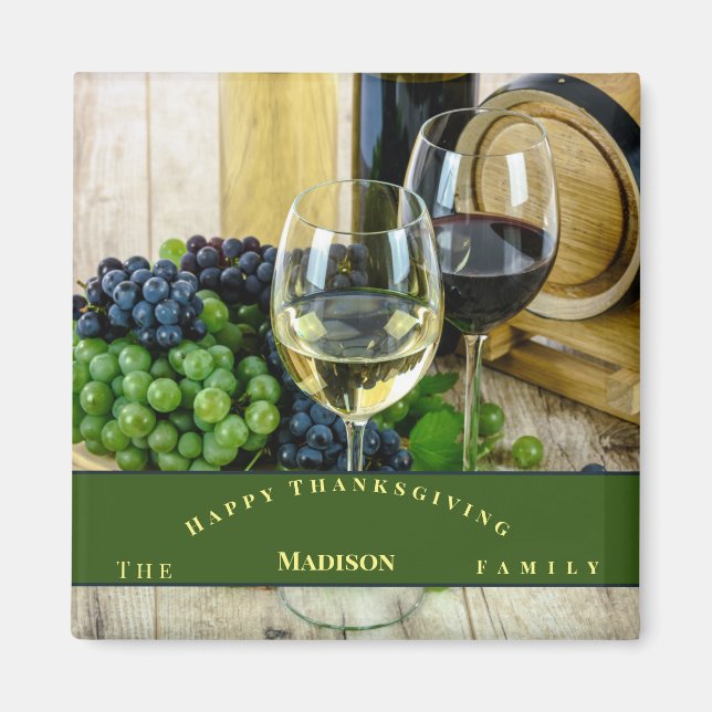 Personalise Unique Thanksgiving Magnet (Front)