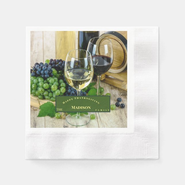 Personalise Unique Thanksgiving Napkin (Front)