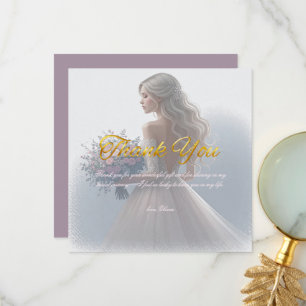 Personalise Upload Photo Bridal Shower Thank you Card