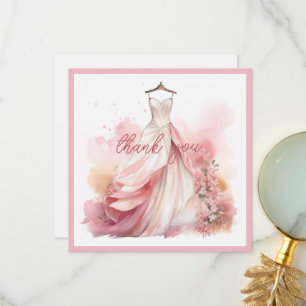 Personalise Upload Photo Bridal Shower Thank you Card