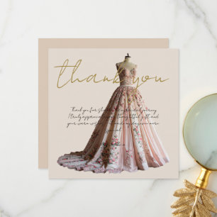 Personalise Upload Photo Bridal Shower Thank you Card