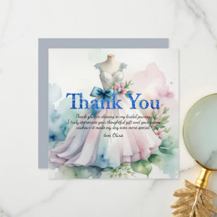 Personalise Upload Photo Bridal Shower Thank you Card