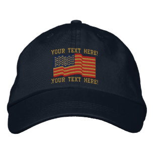 Personalise USA Stars 'n Stripes Embroidered Cap