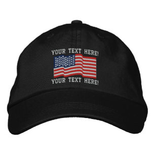 Personalise USA Stars 'n Stripes Embroidered Cap