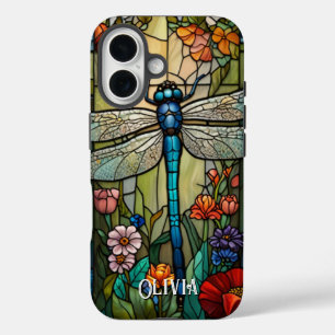 Personalise Vintage art nouveau boho dragonfly  iPhone 16 Case