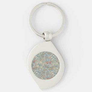 Personalise Vintage William Morris Golden Lily Key Ring
