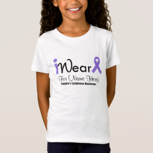 Personalise Violet Ribbon Hodgkin's Lymphoma T-Shirt