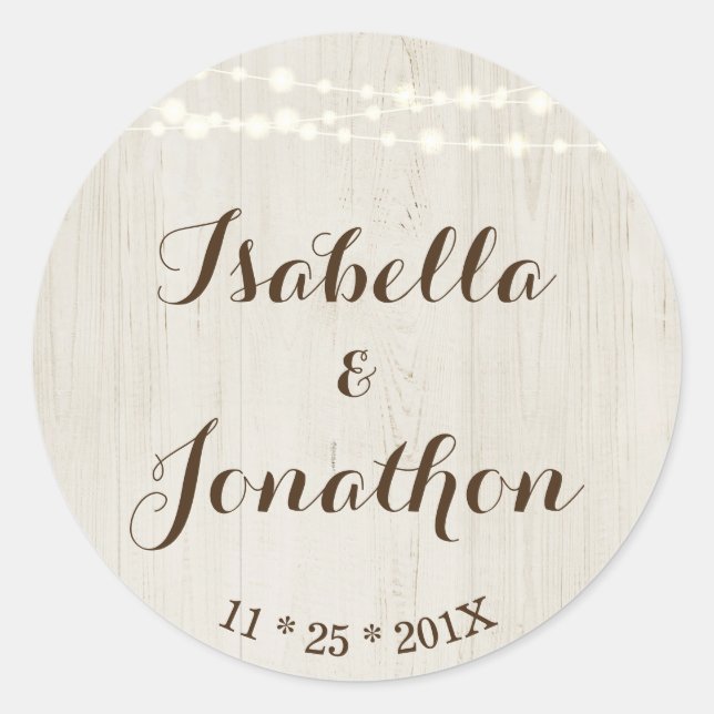 Personalise w Couple's Names - Rustic Wedding Seal (Front)