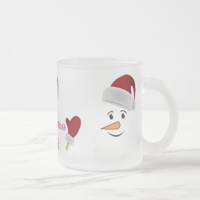 Personalise W/Your Childs Name!Hot Chocolate*PETER Frosted Glass Coffee Mug (Right)