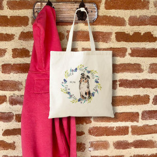 Personalise Watercolor Australian Shepherd Tote Bag