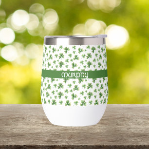 Personalise Watercolor Shamrock Pattern
