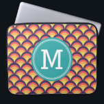 Personalise Waves Geometric Monogram Laptop Sleeve<br><div class="desc">This stylish monogrammed laptop sleeve features a unique multi-colour waves geometric pattern. Personalise it by replacing the placeholder text. For more options such as to change the font and it's size click the "Customise it" button. *Please note that the Zazzle Watermark that appears in the zoom preview will NOT appear...</div>