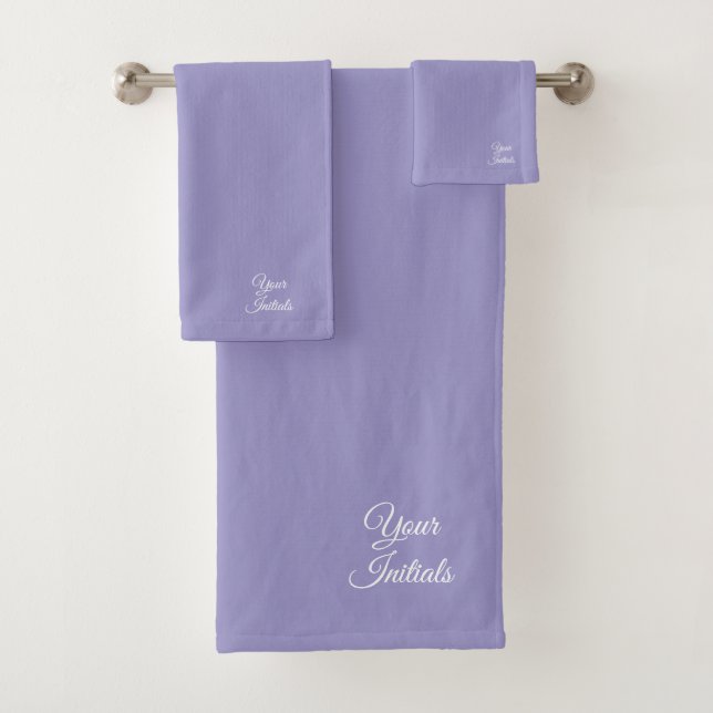 Personalise Wedding Housewarming Gift Lavender   Bath Towel Set (Insitu)
