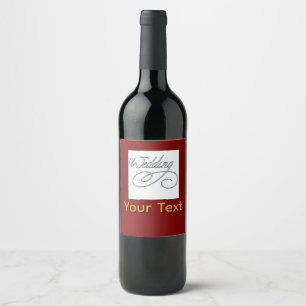 Personalise Wedding Logo  Wine Label