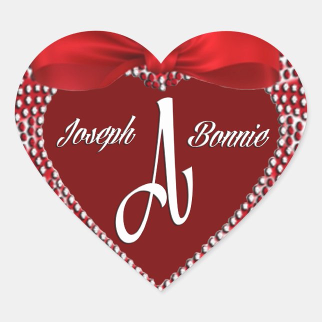 Personalise Wedding Stickers - Joe & Bonnie (Front)