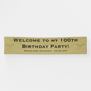 Personalise: Welcome to my 100th Birthday Party Banner