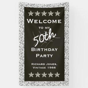 Personalise: Welcome to my 50th Birthday Party Banner
