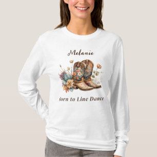 Personalise Western Boho Line Dancing T-Shirt