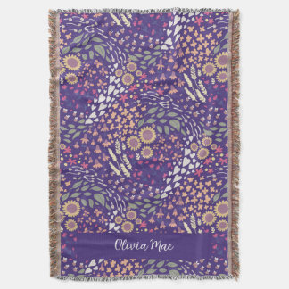 Personalise whimsical purple blanket