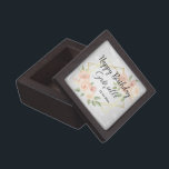 Personalise - White Glitter & Peach Floral Gift Box<br><div class="desc">Personalise Gift Box featured with pretty blush peach watercolor flowers on a white glittery background ready for you to personalise. ⭐This Product is 100% Customisable. *****Click on CUSTOMIZE BUTTON to add, delete, move, resize, changed around, rotate, etc... any of the graphics or text or use the fill in boxes. ⭐99%...</div>