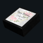 Personalise - White Glitter & Pink Floral  Gift Box<br><div class="desc">Personalise Gift Box featured with pretty pink watercolor flowers on a white glittery background ready for you to personalise. This design can be used for other occasions such as Mother's Day, a Graduation, Grandmother Day, Wedding, Anniversary, etc... by simply changing the text. ✔NOTE: ONLY CHANGE THE TEMPLATE AREAS NEEDED! 😀...</div>