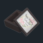 Personalise - White Glitter & Pink Floral  Gift Box<br><div class="desc">Personalise Gift Box featured with pretty pink watercolor flowers on a white glittery background ready for you to personalise. ✔Note: Not all template areas need changed. 📌If you need further customisation, please click the "Click to Customise further" or "Customise or Edit Design"button and use our design tool to resize, rotate,...</div>
