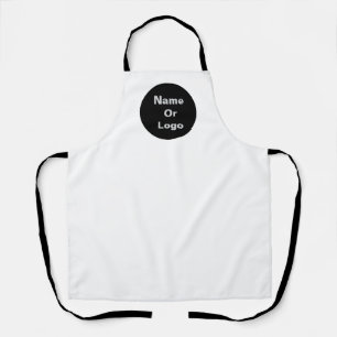 Personalise White Logo Apron