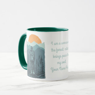 Personalise Wilderness Hiker Woman Mug