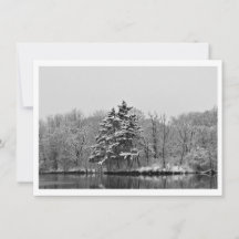 Personalise Winter Evergreen in Black and White