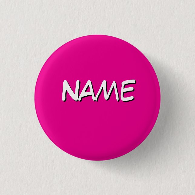 Personalise With Name  3 Cm Round Badge (Front)
