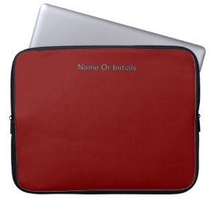 Personalise With Name Dk Red  Laptop Sleeve