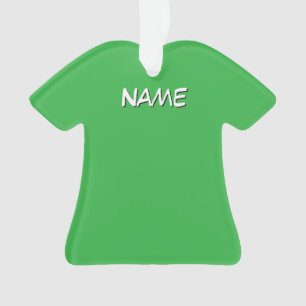 Personalise With Name Dress Shirt Green Ornament