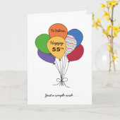 Personalise With Name~Happy 55th Birthday Wish Card (Yellow Flower)
