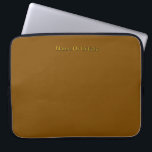 Personalise With Name Initials Brown      Laptop Sleeve<br><div class="desc">Style: Neoprene Laptop Sleeve 15 inch Protect your laptop with a custom laptop sleeve. Made with 100% neoprene, these lightweight and water resistant sleeves look great with your photos, text, or designs. Great for travel or just day-to-day use, custom laptop sleeves come in three sizes to fit your device and...</div>
