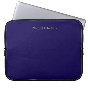 Personalise With Name Initials Dk Blue    Laptop Sleeve
