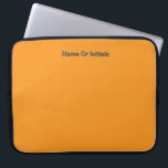 Personalise With Name Initials Orange      Laptop Sleeve<br><div class="desc">Style: Neoprene Laptop Sleeve 15 inch Protect your laptop with a custom laptop sleeve. Made with 100% neoprene, these lightweight and water resistant sleeves look great with your photos, text, or designs. Great for travel or just day-to-day use, custom laptop sleeves come in three sizes to fit your device and...</div>