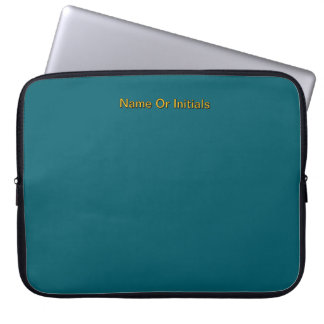 Personalise With Name Initials Teal     Laptop Sleeve